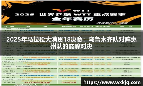 2025年马拉松大满贯18决赛：乌鲁木齐队对阵惠州队的巅峰对决